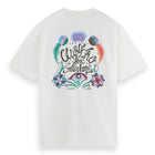 White Relaxed Fit Front Back Artwork T-Shirt