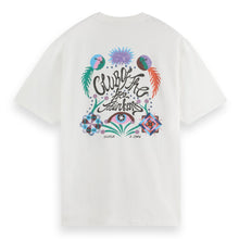 White Relaxed Fit Front Back Artwork T-Shirt
