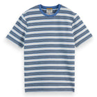 Blue White Stripe Yarn Dyed Stripe Waffle T-Shirt