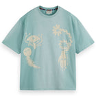 Pacific Blue Garment Dyed Front Back Artwork T-Shirt