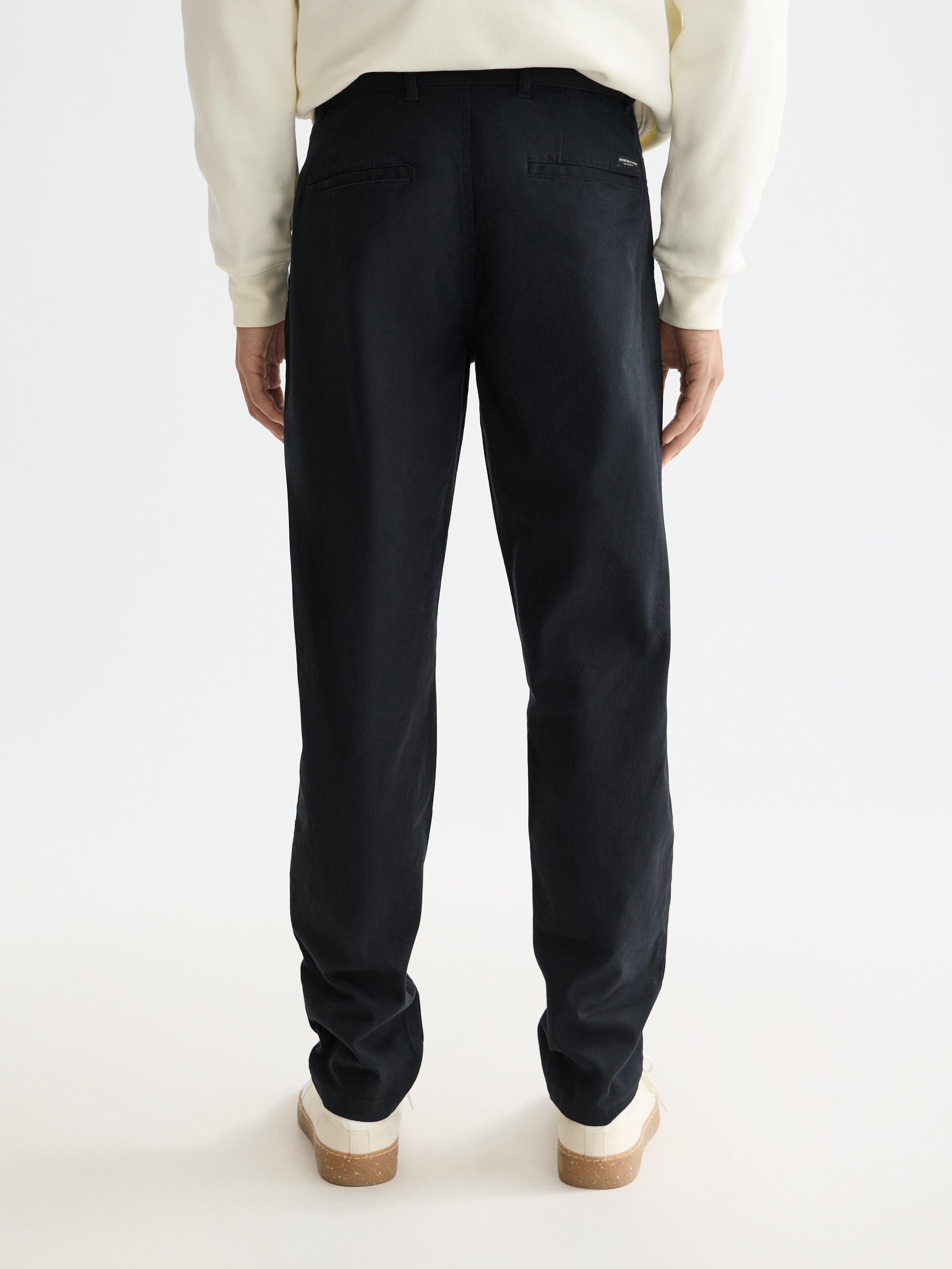 Stuart Stretch Cotton Pant - Black