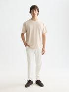 Warren  Cotton Linen Twill Jogger - Off White