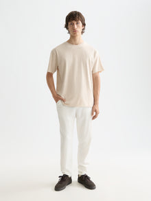 Warren  Cotton Linen Twill Jogger - Off White