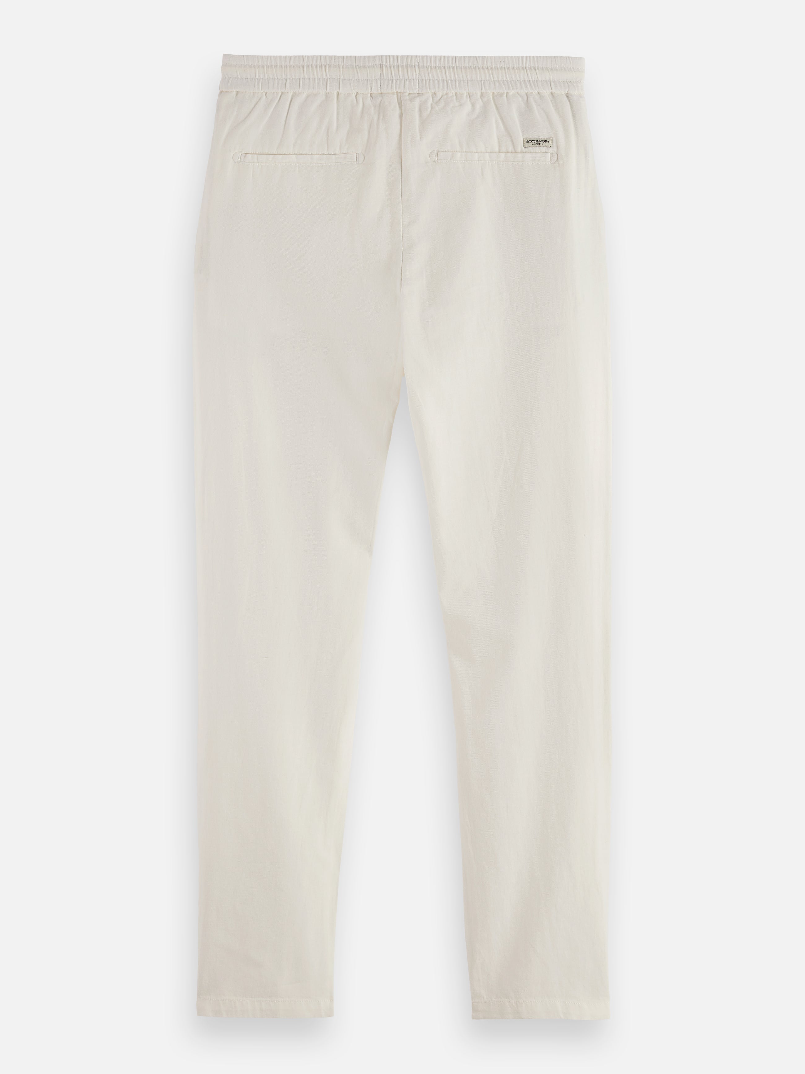 Warren  Cotton Linen Twill Jogger - Off White
