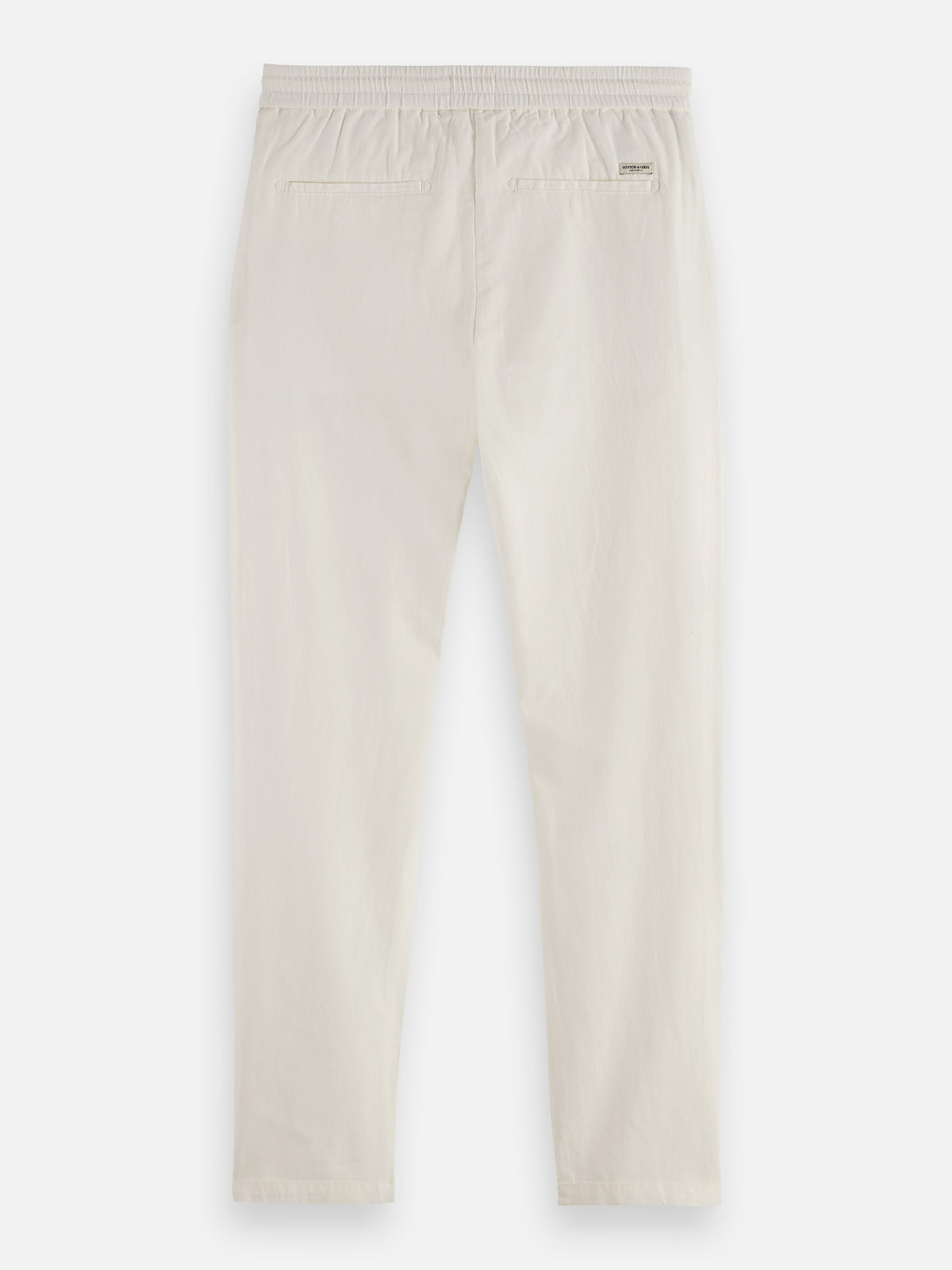 Warren  Cotton Linen Twill Jogger - Off White-5
