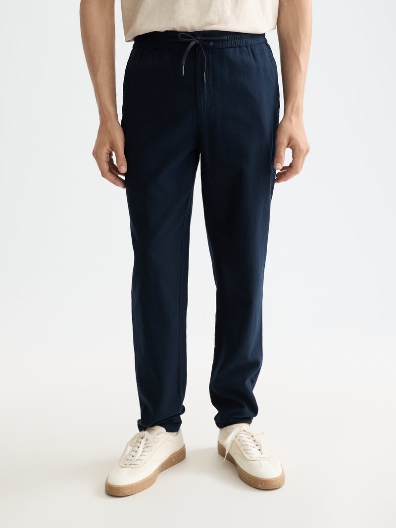 Core Warren Cotton Linen Twill Jogger - Night