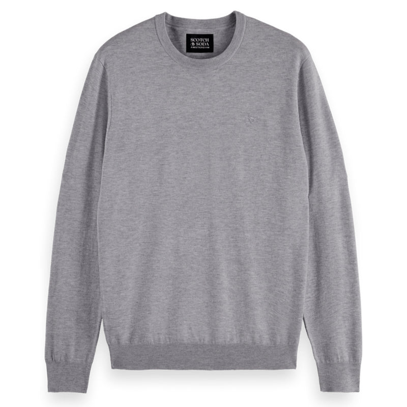 Grey Melange Core - Viscose Pullover Crewneck