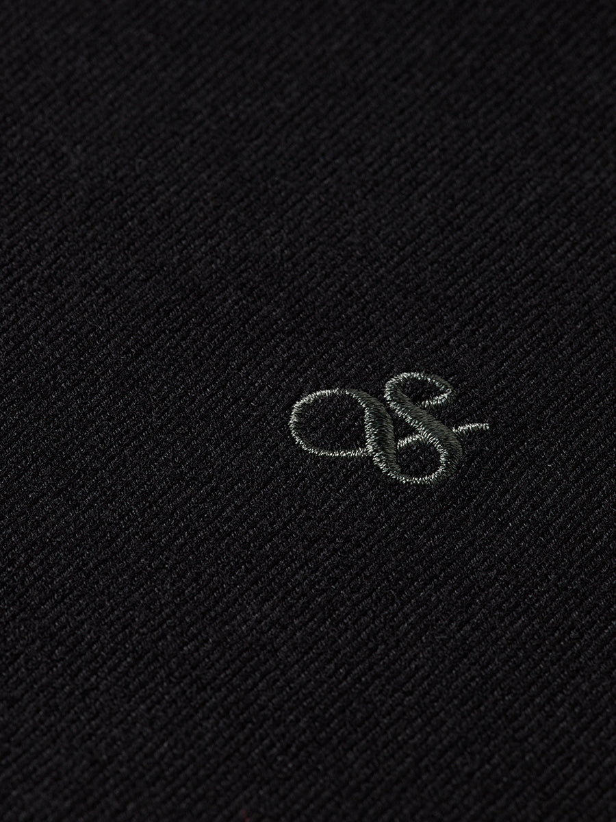 Viscose Pullover Crewneck - Black-7