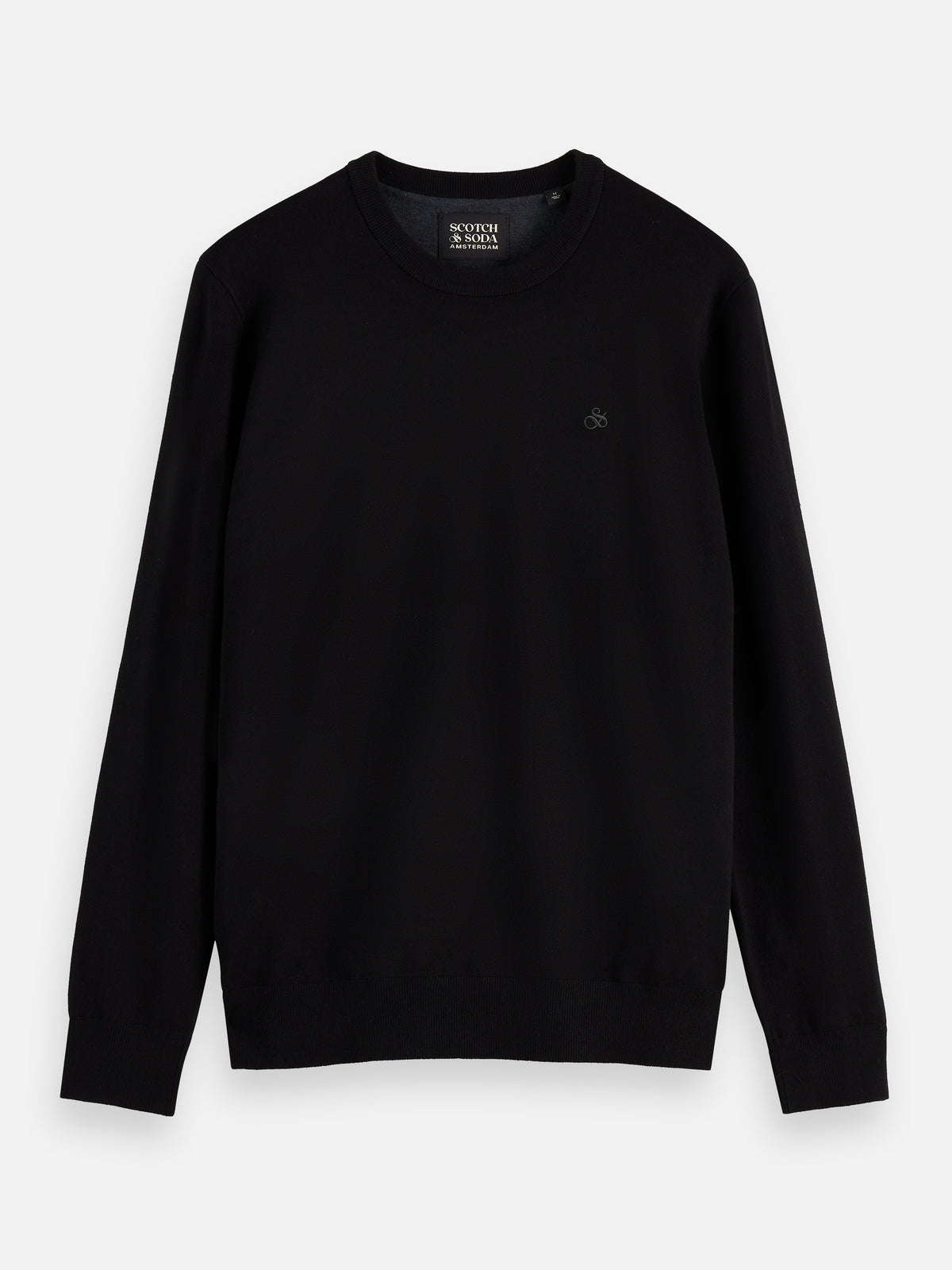 Viscose Pullover Crewneck - Black-5