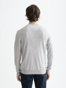 Pull ras du cou en viscose - Gris
