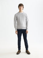 Pull ras du cou en viscose - Gris