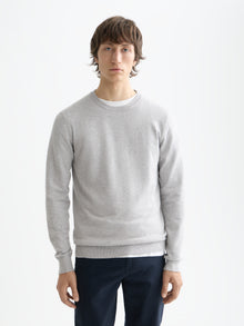 Pull ras du cou en viscose - Gris