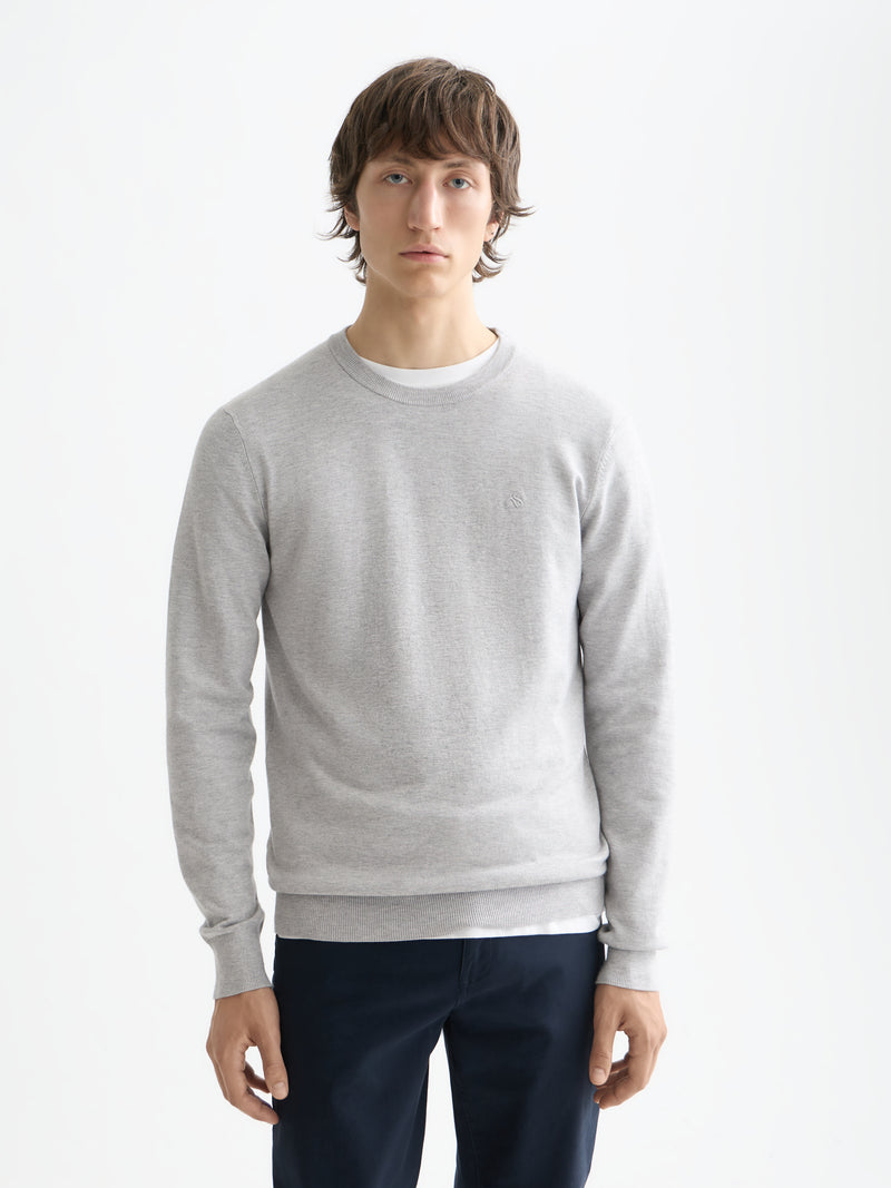 Viscose Pullover Crewneck - Grey