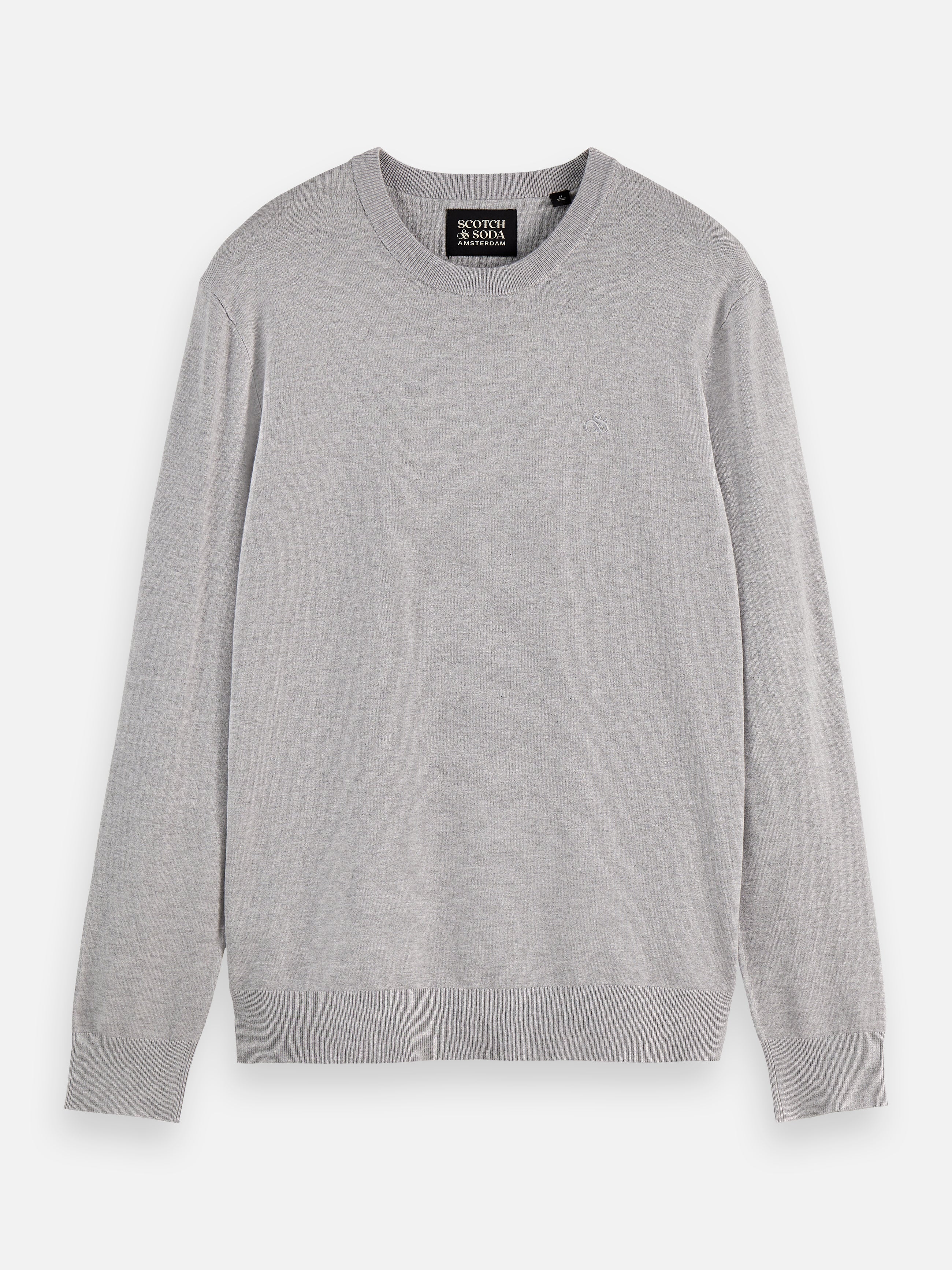Pull ras du cou en viscose - Gris