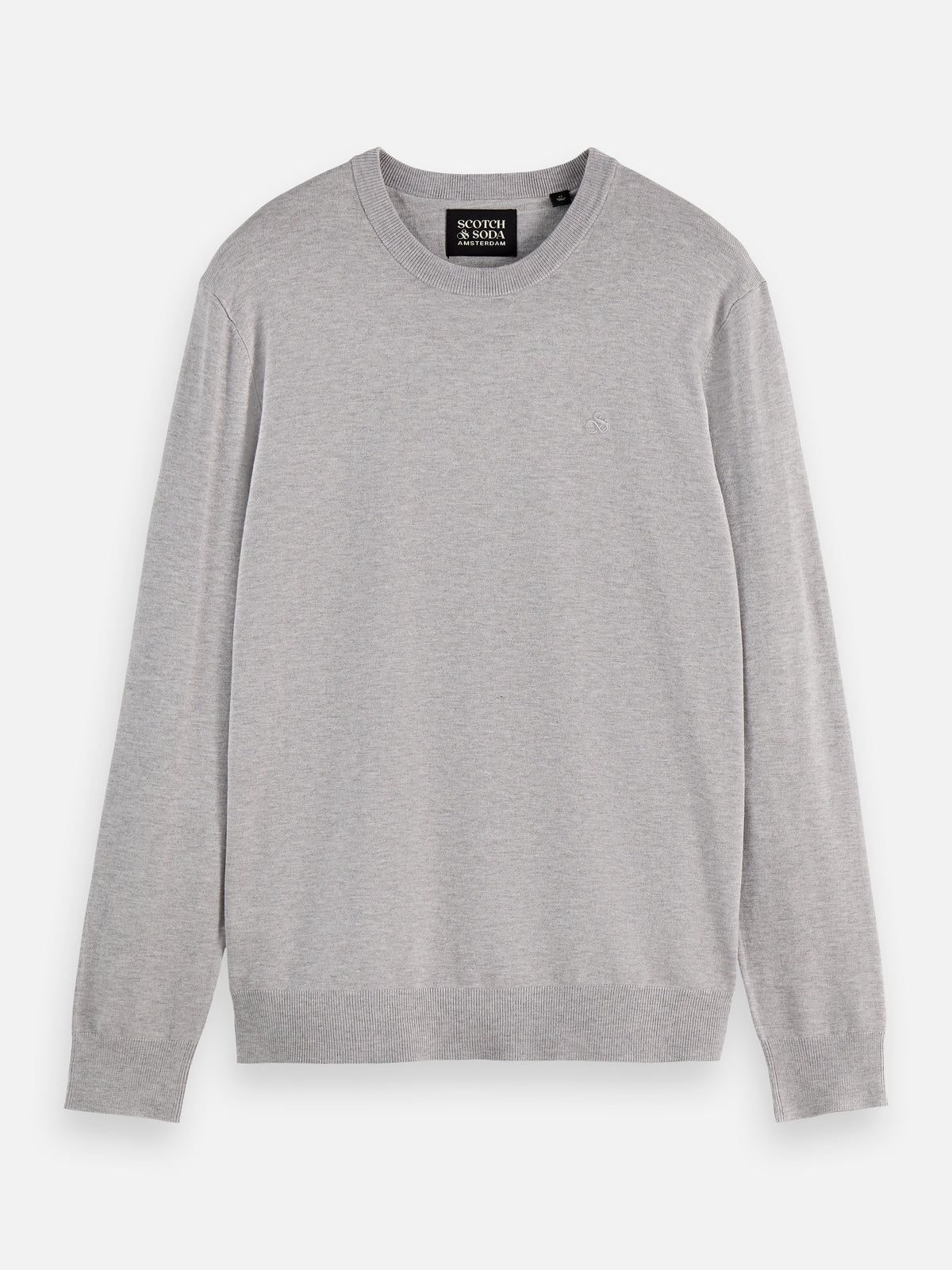 Pull ras du cou en viscose - Gris-4