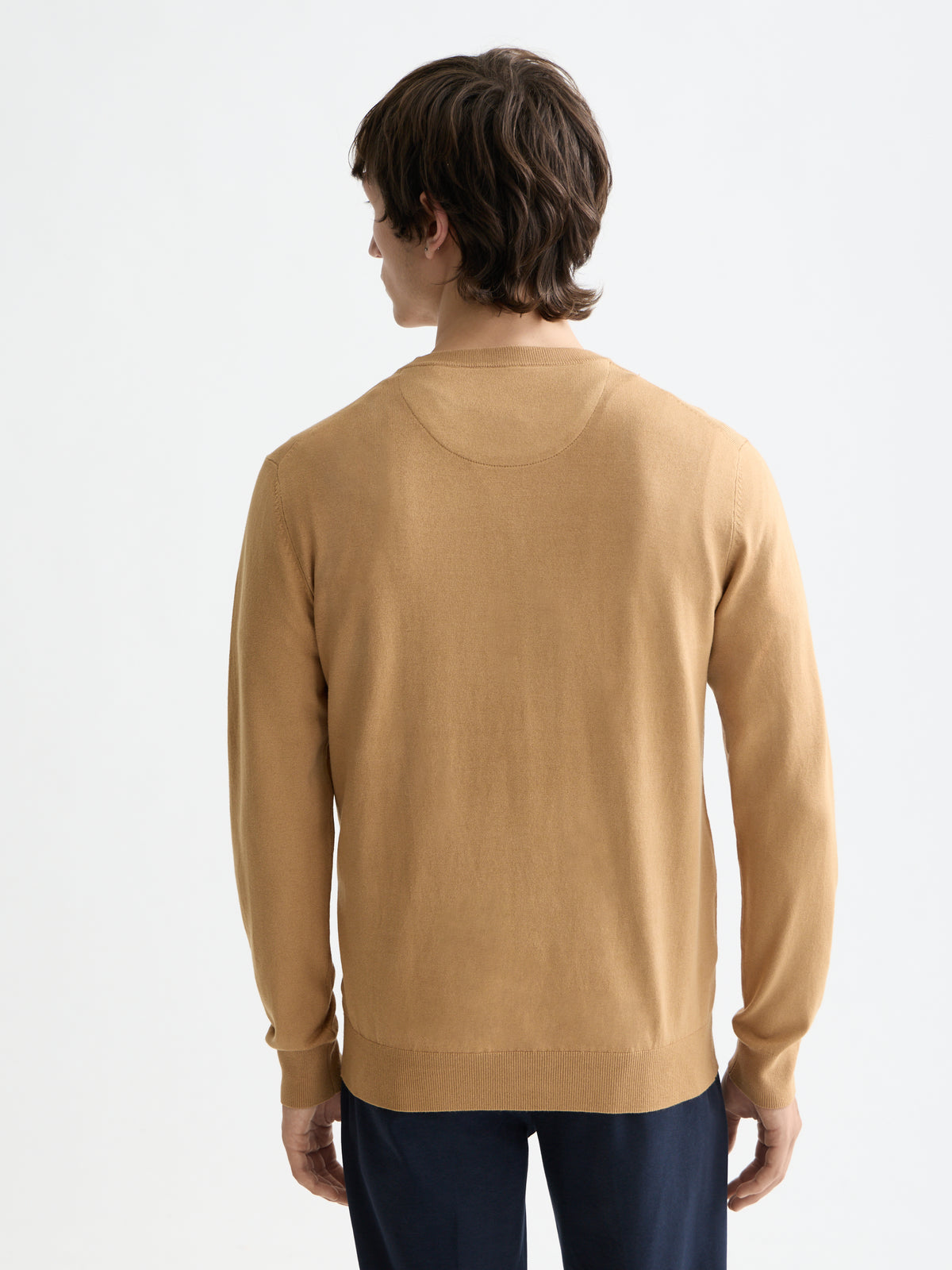 Viscose Pullover Crewneck - Light Camel-4