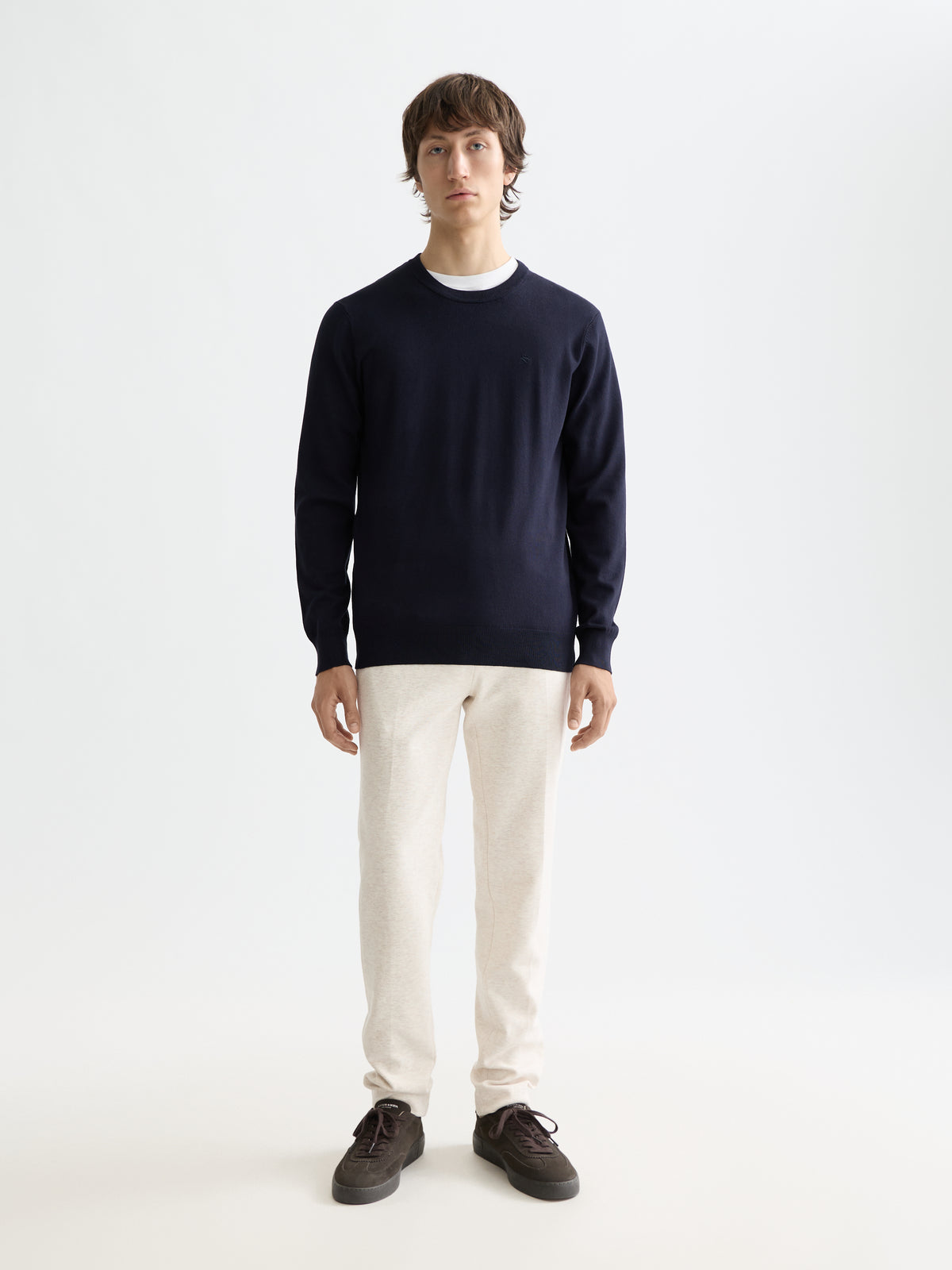Viscose Pullover Crewneck - Night-2