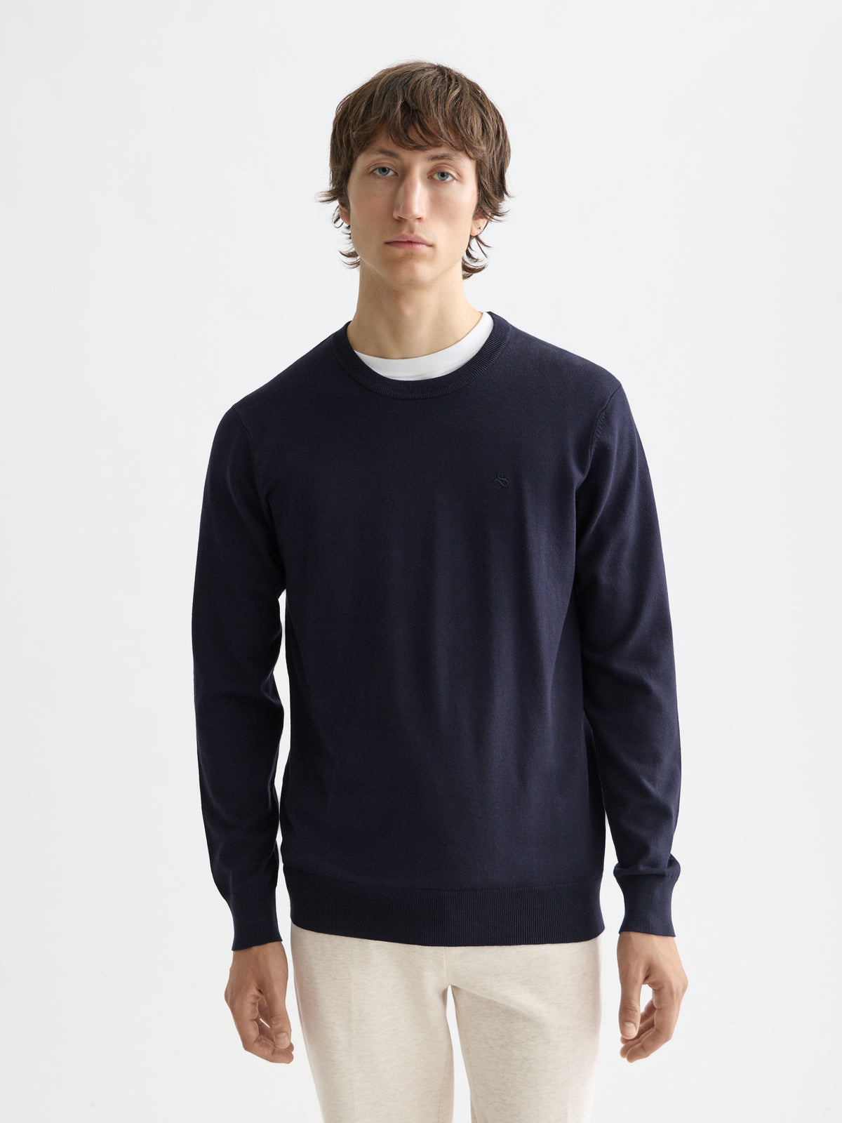 Viscose Pullover Crewneck - Night-1