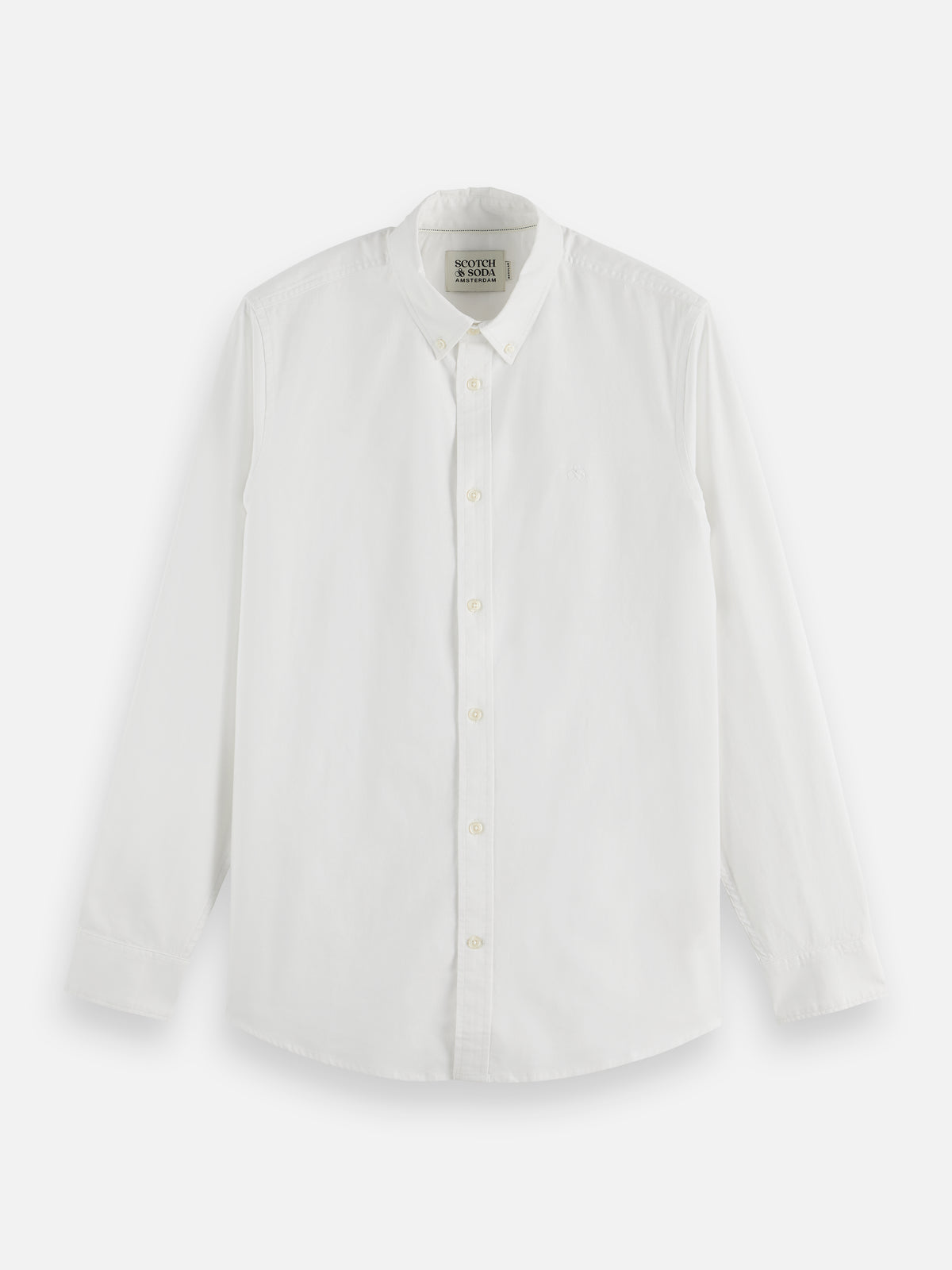 Chemise Oxford unie - Blanche-4