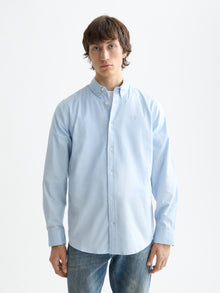 Core Oxford Solid Shirt- Blue