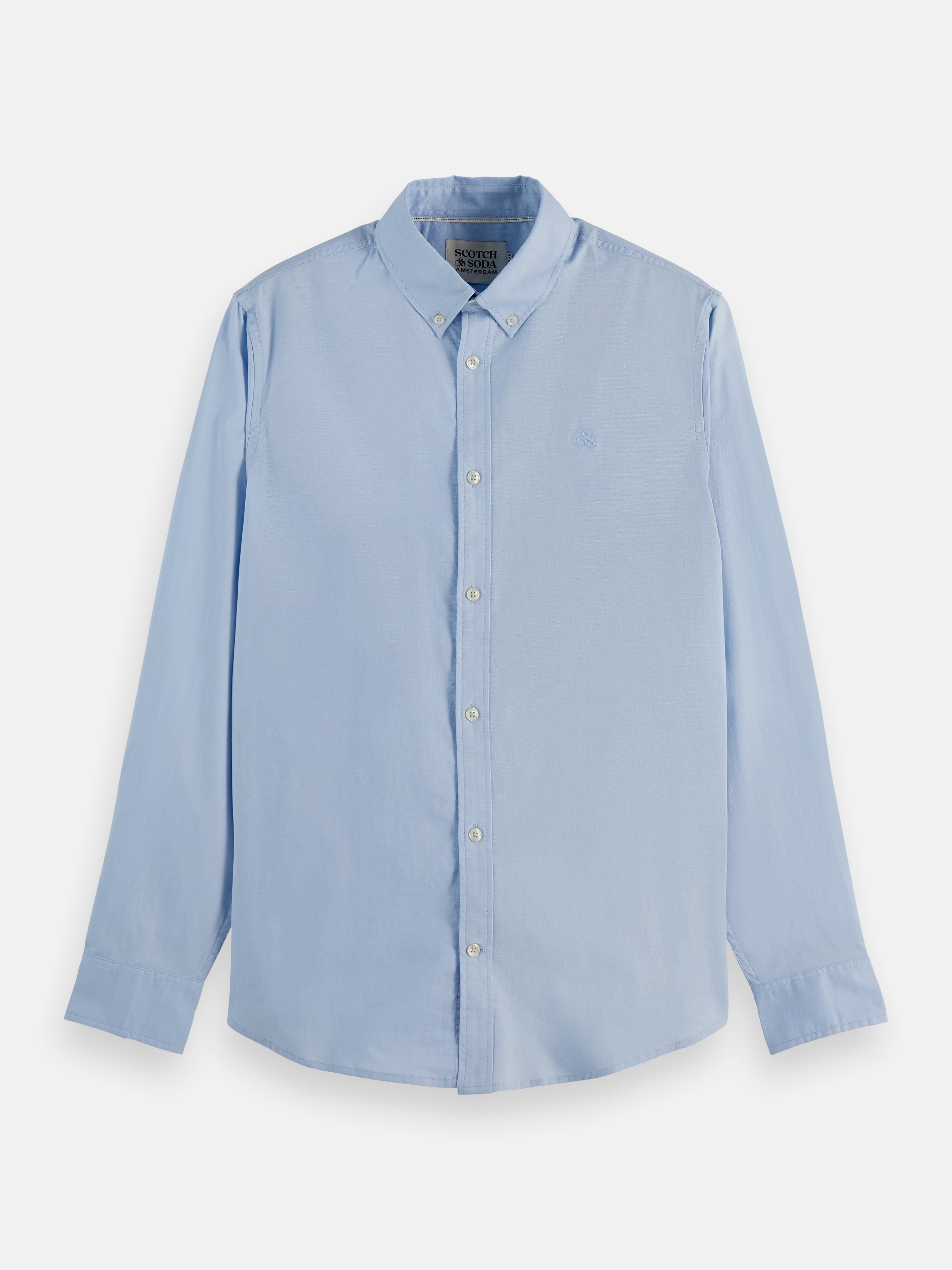 Core Oxford Solid Shirt- Blue