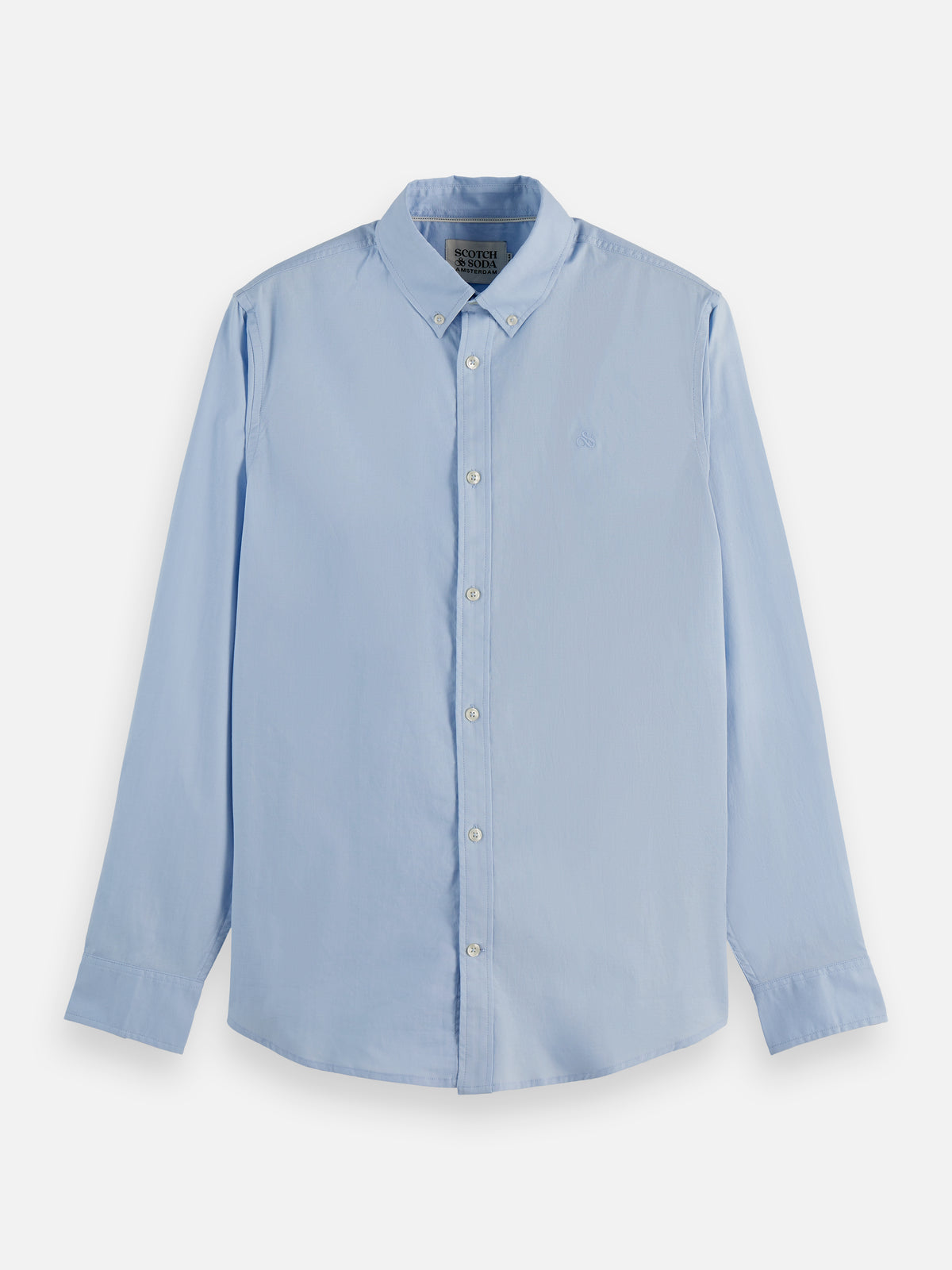 Core Oxford Solid Shirt- Blue-4