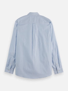 Core Oxford Solid Shirt - Blue Stripe