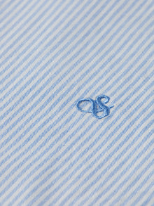 Core Oxford Solid Shirt - Blue Stripe