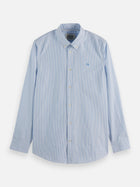 Core Oxford Solid Shirt - Blue Stripe