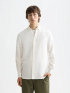 Core Linen Shirt Long Sleeve Button Down - Off White