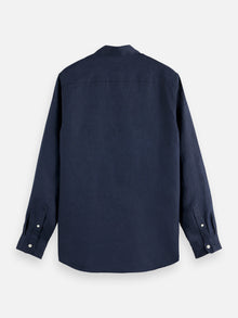 Core Linen Shirt Long Sleeve Button Down - Night