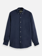 Core Linen Shirt Long Sleeve Button Down - Night