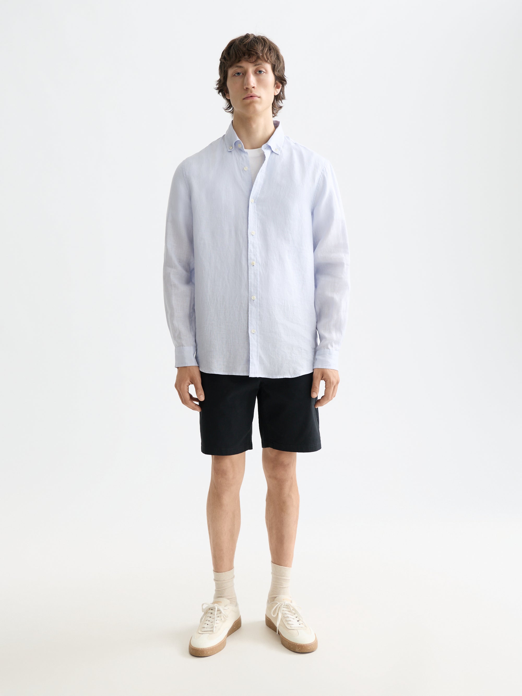 Core  Linen Shirt Buttondown - Shirt Blue