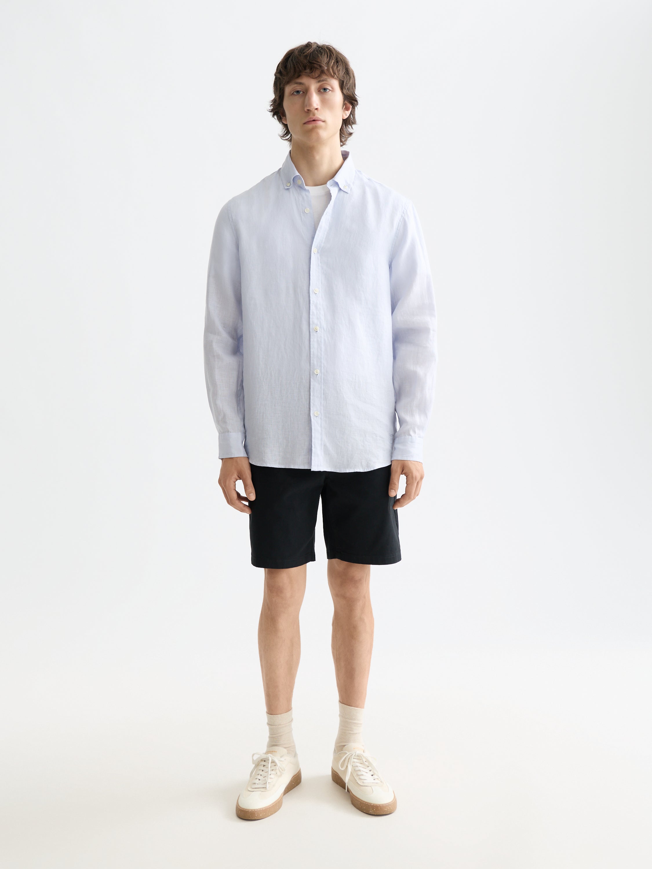 Core  Linen Shirt Buttondown - Shirt Blue