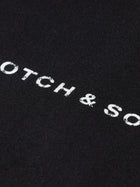 T-shirt noir avec logo sur la poitrine