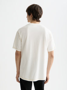 T-shirt à logo sur la poitrine - Blanc cassé