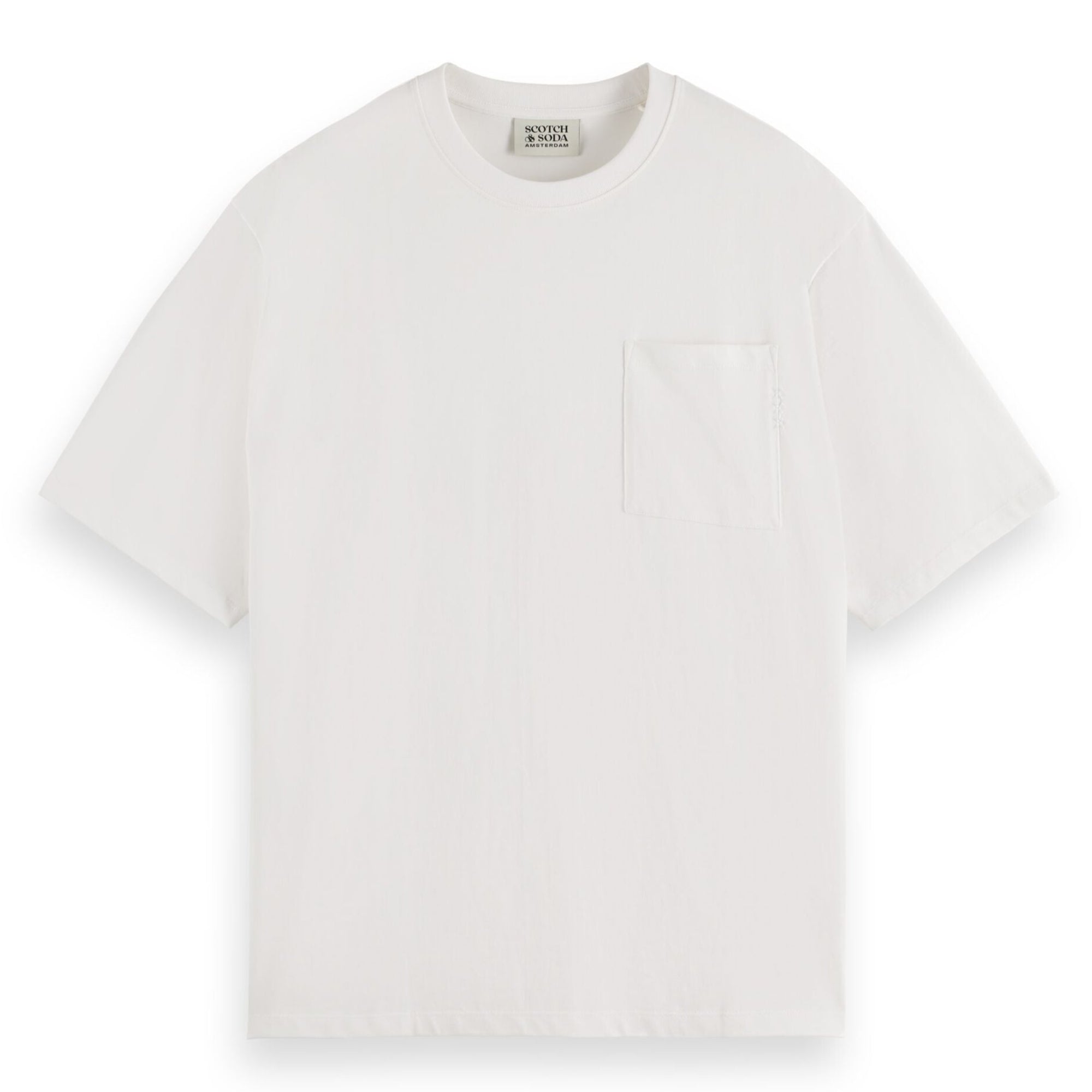 3 Crosses Loose Fit Pocket T-Shirt - White
