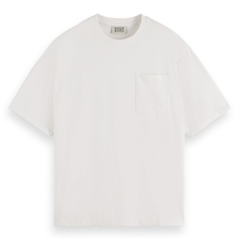 3 Crosses Loose Fit Pocket T-Shirt - White