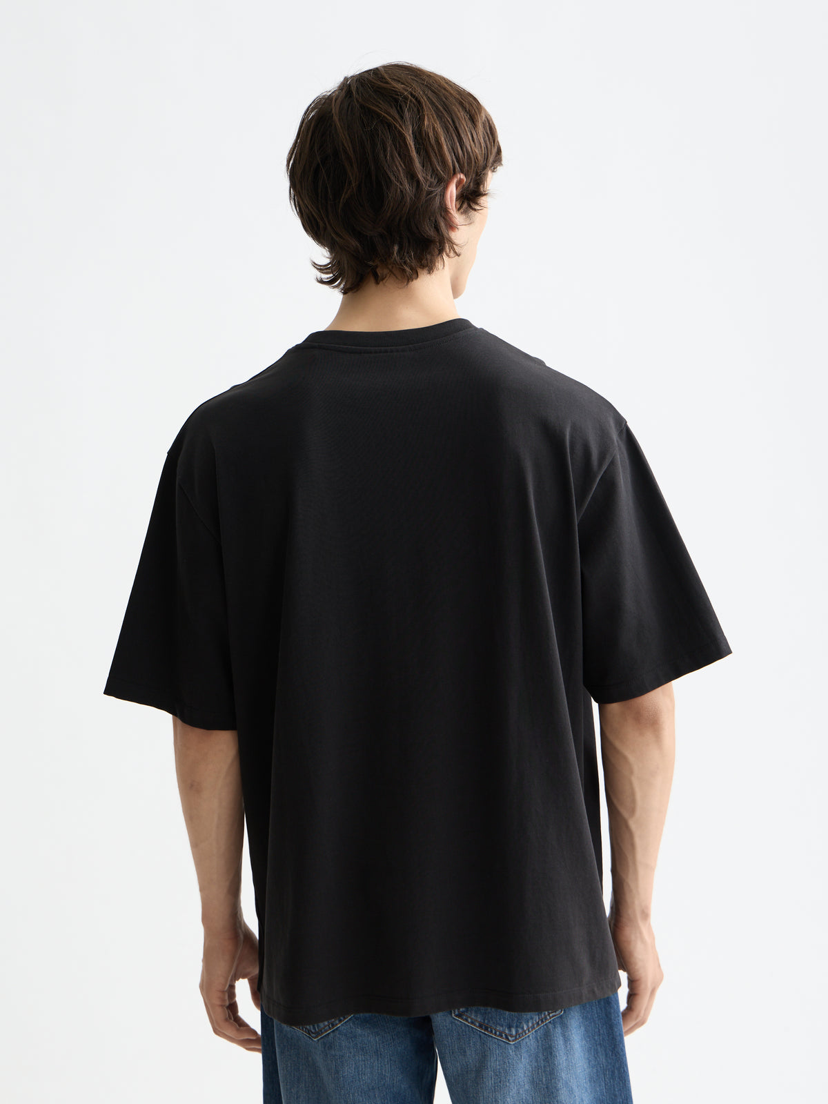 T-shirt à poche et coupe ample 3 croix - Noir-3