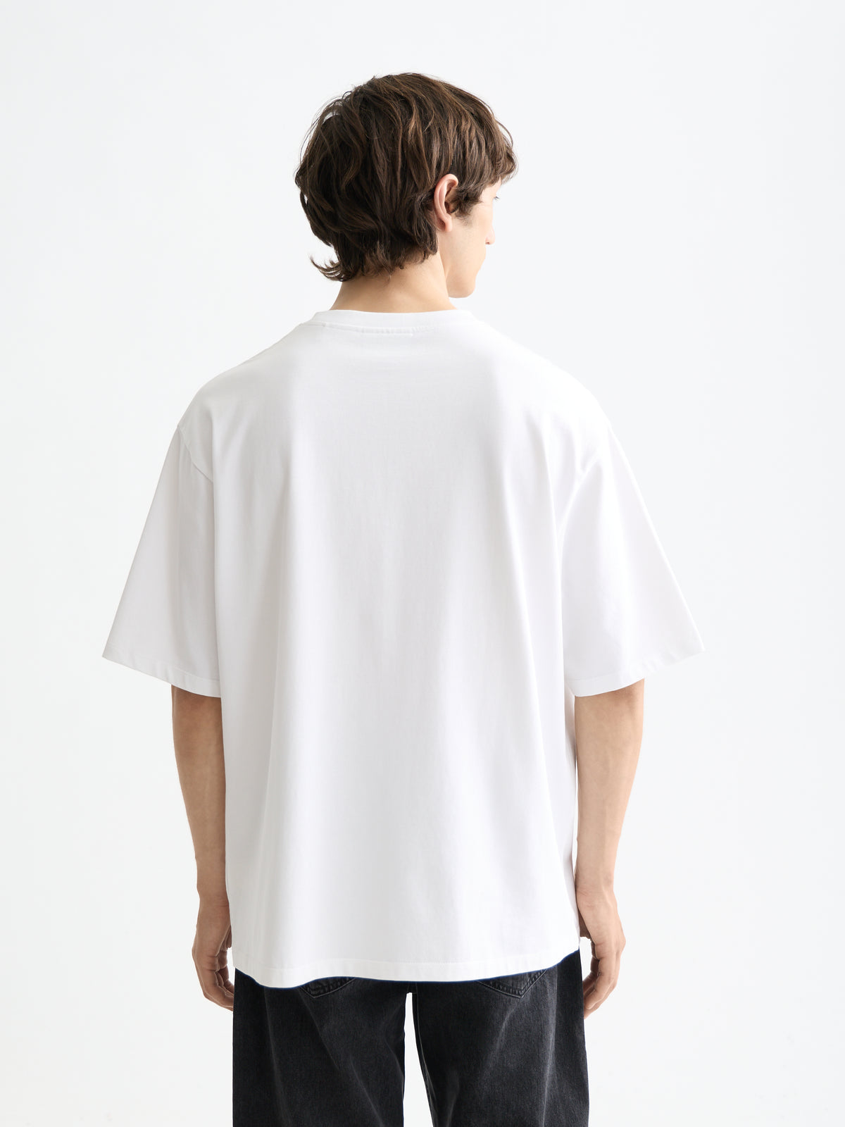 3 Crosses Loose Fit Pocket T-Shirt - White-3