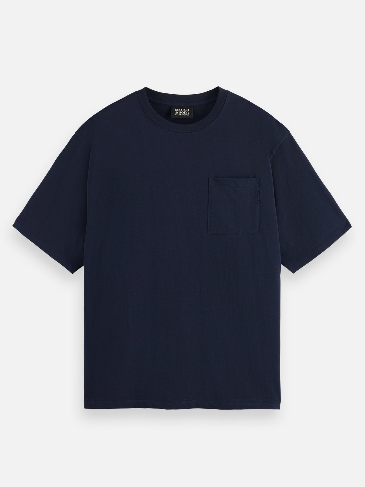T-shirt à poche et coupe ample 3 croix - Bleu-4