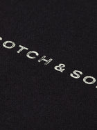 Sweat-shirt noir avec logo sur la poitrine
