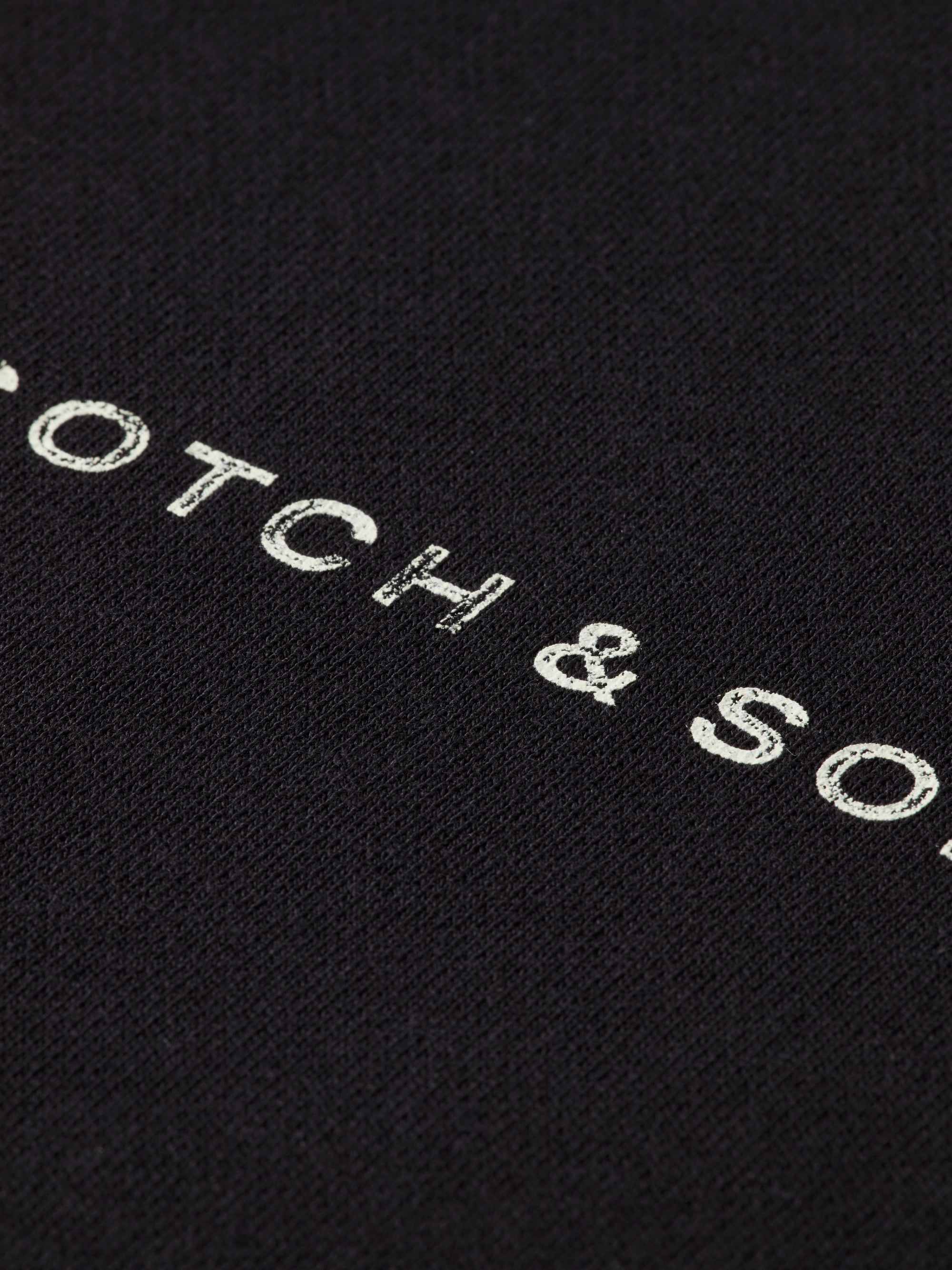 Sweat-shirt noir avec logo sur la poitrine