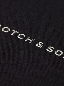 Sweat-shirt noir avec logo sur la poitrine