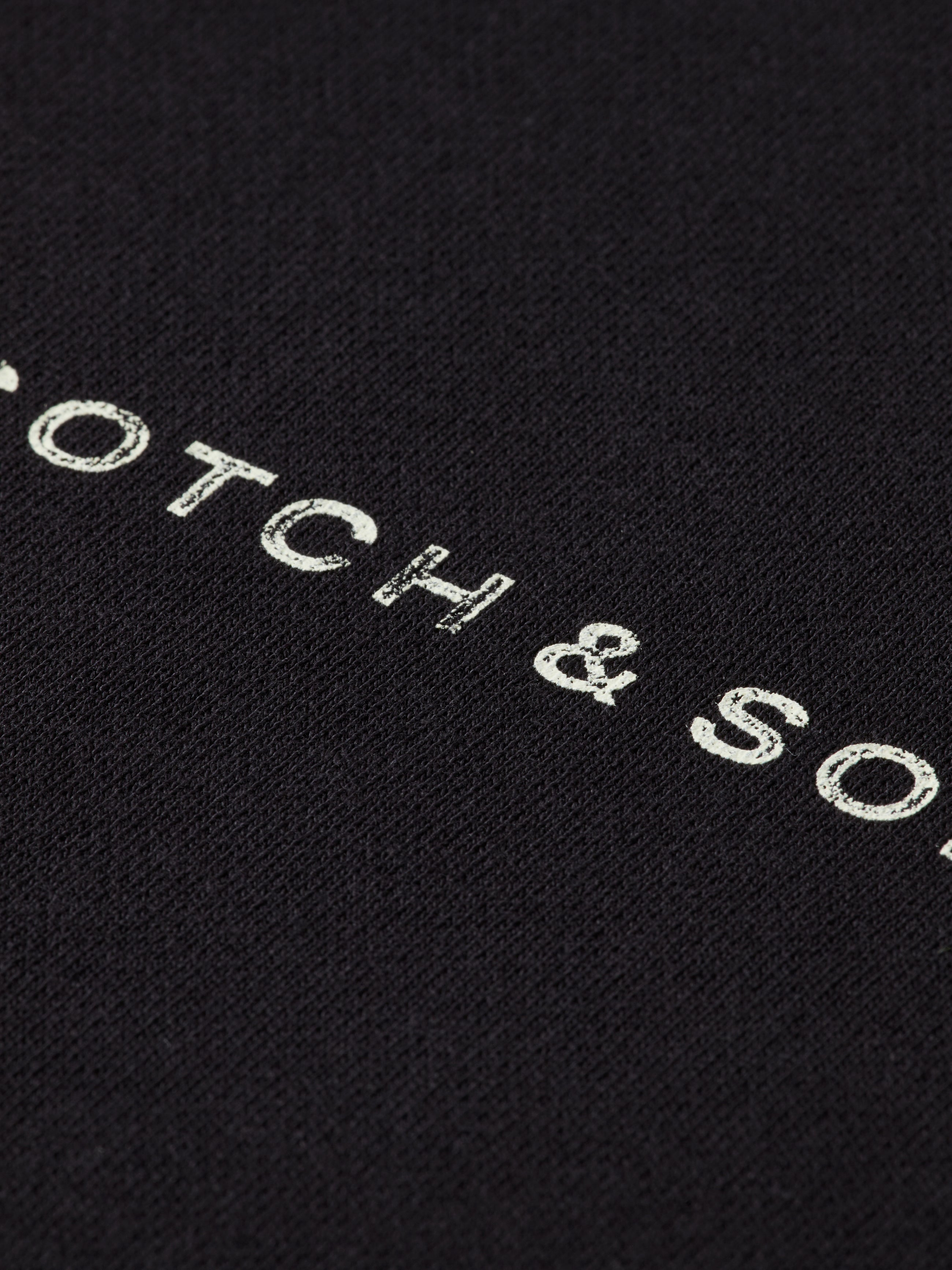 Sweat-shirt noir avec logo sur la poitrine