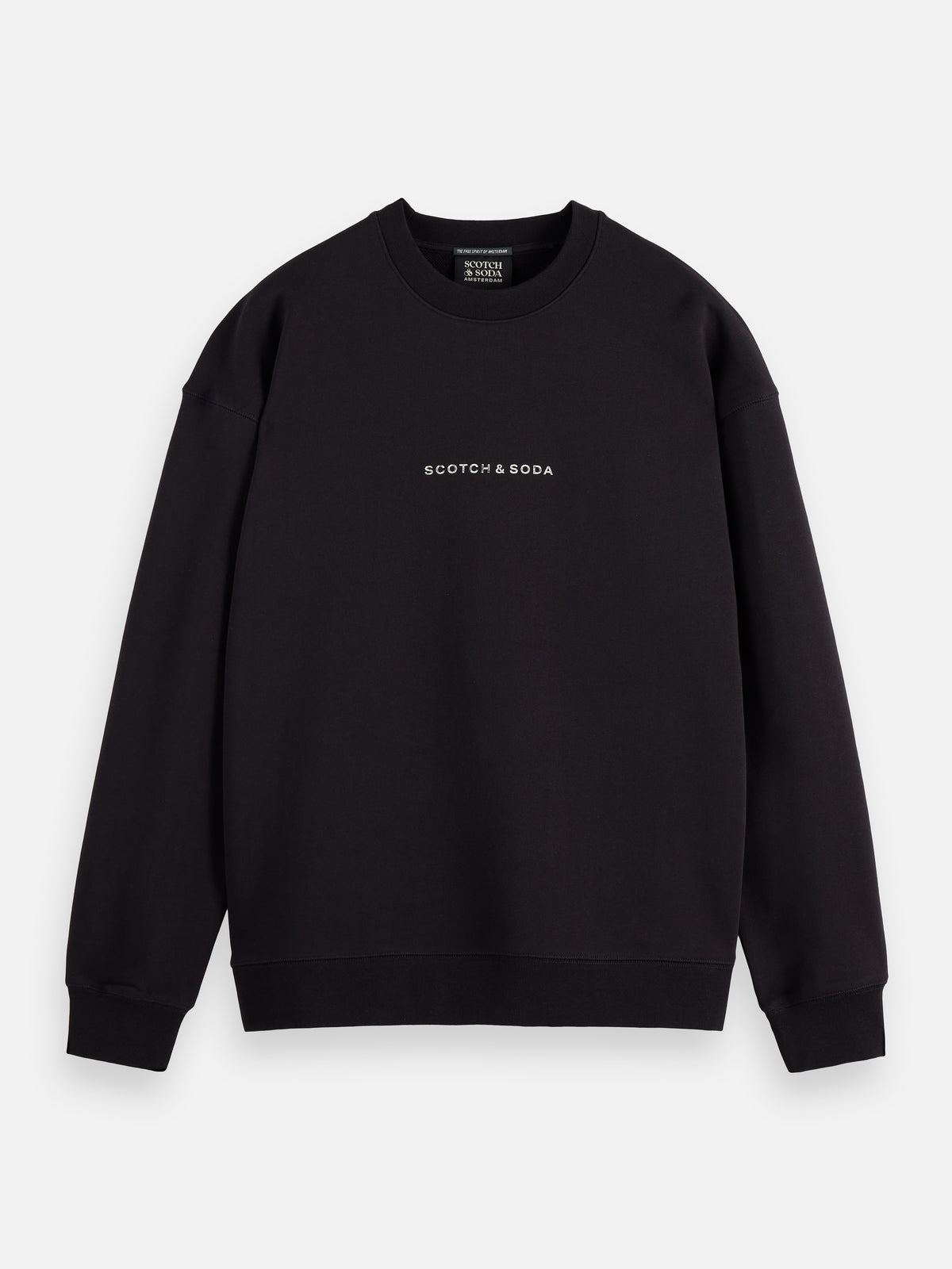 Logo Front Chest Sweatshirt - Black-4