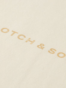 Sweat-shirt blanc avec logo sur la poitrine