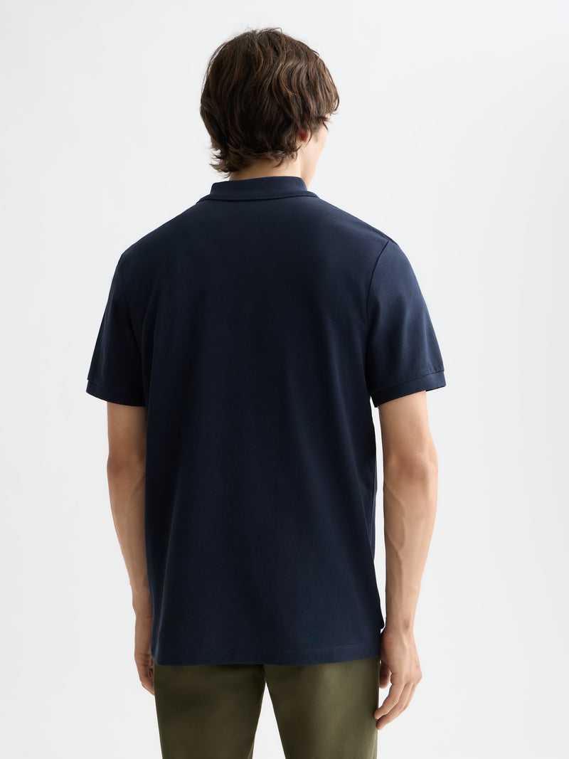 Logo Pique Polo - Blue