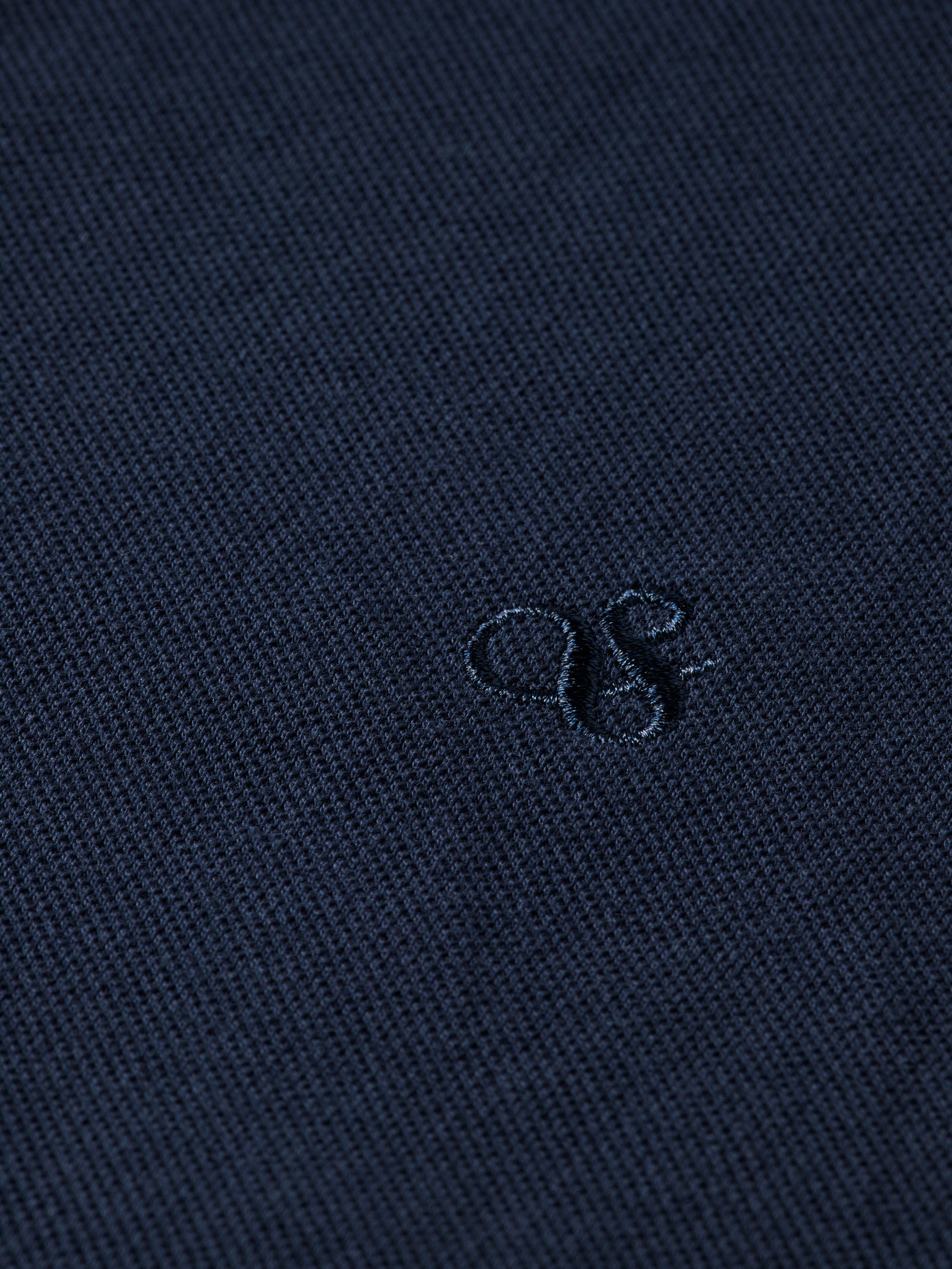 Polo piqué à logo - Bleu