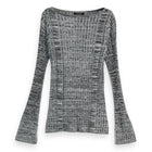 Black Ribbed Knitted Pullover